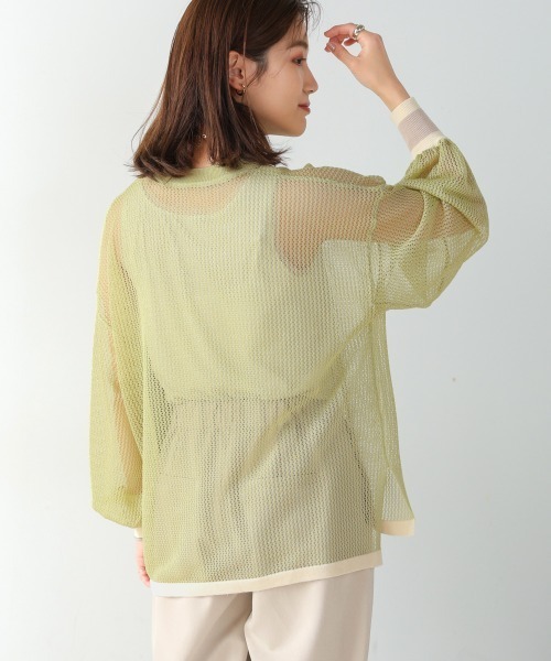 Bou Jeloud（ブージュルード）の「メッシュ袖ボリューム配色ニットプルオーバー（ニット/セーター・レディース・ライトグリーン/ブラック・FREE）」の20枚目の写真
