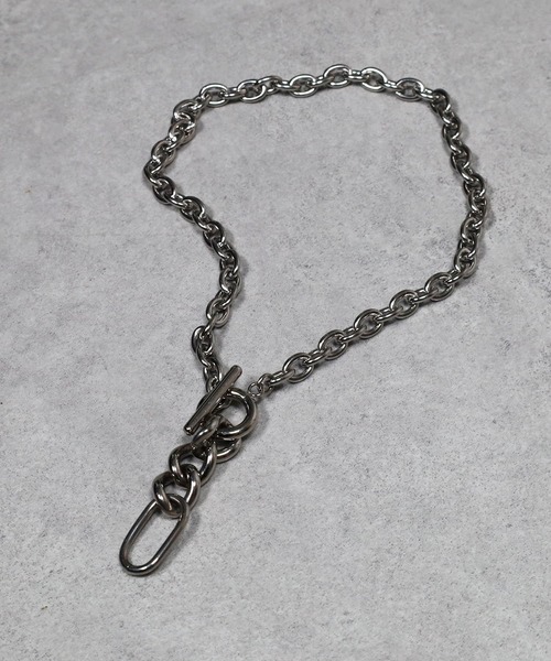 【セール】LHME “Moment”ボリュームY字ミックスチェーンネックレス/サージカルステンレス316L（金属アレルギー対応）（ネックレス）｜LHME（エルエイチエムイー）