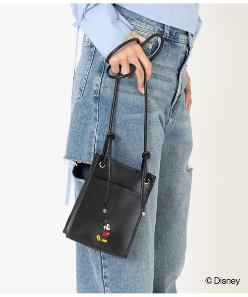 ANAP（アナップ）の「【ミッキーマウス】ANAP フェイクレザー ミニショルダーバッグ（ショルダーバッグ・レディース・ブラック・FREE）」の8枚目の写真