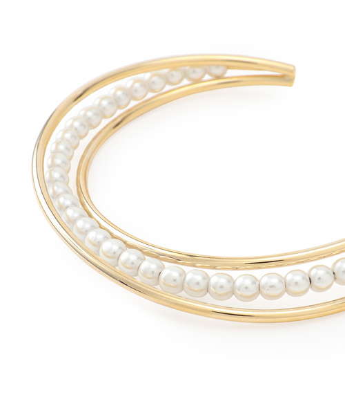 ROPE' PICNIC（ロペピクニック）の「パールデザインラインブレスレット（バングル/リストバンド・レディース・キナリ/ゴールド・FREE）」の5枚目の写真