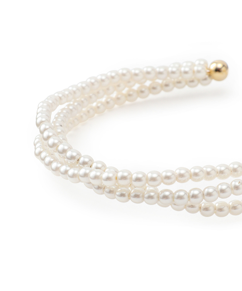 ROPE' PICNIC（ロペピクニック）の「パールデザインラインブレスレット（バングル/リストバンド・レディース・キナリ/ゴールド・FREE）」の7枚目の写真