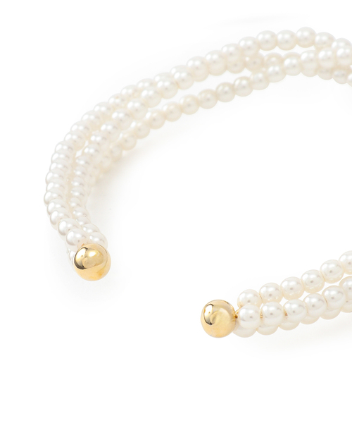 ROPE' PICNIC（ロペピクニック）の「パールデザインラインブレスレット（バングル/リストバンド・レディース・キナリ/ゴールド・FREE）」の8枚目の写真