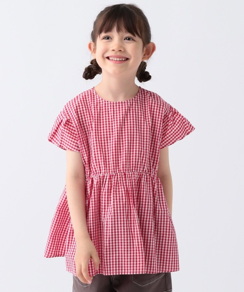 BAYFLOW（ベイフロー）の「ギンガムチェックブラウス（KIDS）（シャツ/ブラウス・キッズ・ブルー/ブラック/レッド・110cm/120cm/130cm/140cm/150cm）」の3枚目の写真
