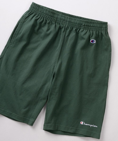 Champion(チャンピオン)の「【Champion/チャンピオン】ブランドネームロゴ刺繍&ミニワッペンデザイン コットンジャージー生地 ショーツ/ショートパンツ(その他パンツ・メンズ・モスグリーン/ホワイト/グレー/ブラック・M/L/XL)」の4枚目の写真