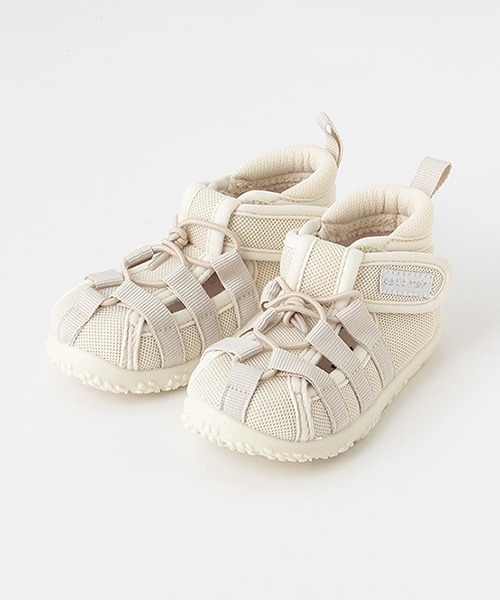petit main（プティマイン）の「水抜きソールサンダル（スニーカー・キッズ・ライトピンク/ライトベージュ/ブラック・14cm/16cm/15cm/17cm/13cm）」の2枚目の写真