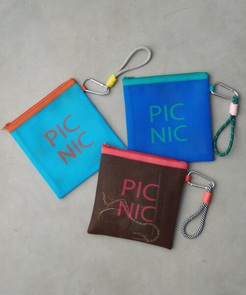 BIRTHDAY BAR（バースデイバー）の「スクエアメッシュポーチ　PICNIC（ポーチ・レディース・ネイビー/ブラウン/ブルー・0）」の7枚目の写真