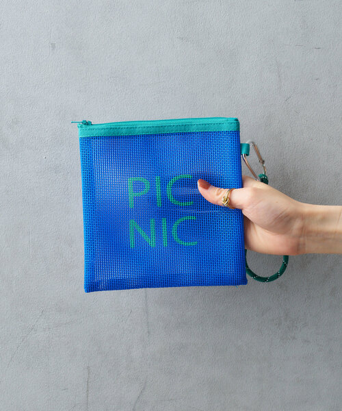 BIRTHDAY BAR（バースデイバー）の「スクエアメッシュポーチ　PICNIC（ポーチ・レディース・ネイビー/ブラウン/ブルー・0）」の13枚目の写真