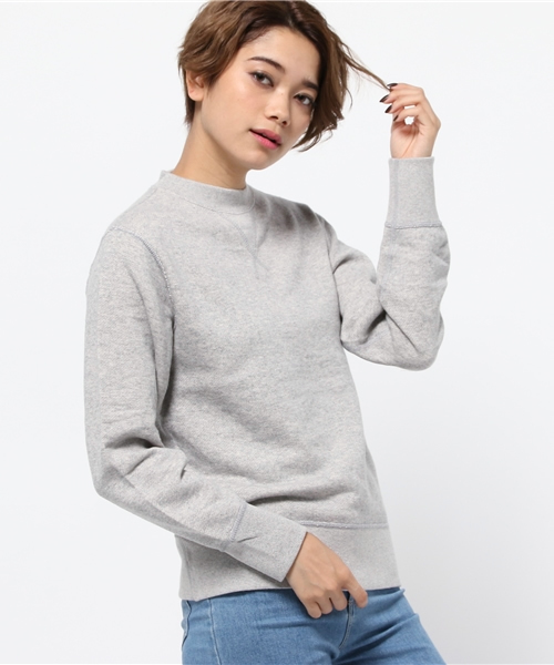 SEVENDAYS=SUNDAY（セブンデイズサンデイ）の「トンプキン裏毛　長袖ラグランプルオーバー（Tシャツ/カットソー・レディース・オフホワイト/杢グレー/チャコールグレー/ネイビー・LARGE/MEDIUM）」の4枚目の写真