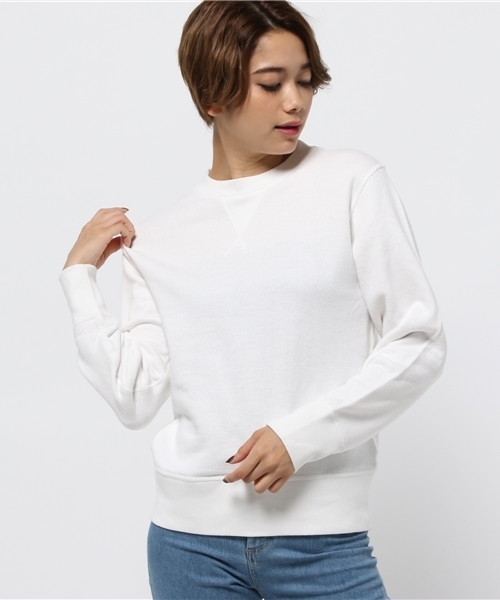 SEVENDAYS=SUNDAY（セブンデイズサンデイ）の「トンプキン裏毛　長袖ラグランプルオーバー（Tシャツ/カットソー・レディース・オフホワイト/杢グレー/チャコールグレー/ネイビー・LARGE/MEDIUM）」の2枚目の写真