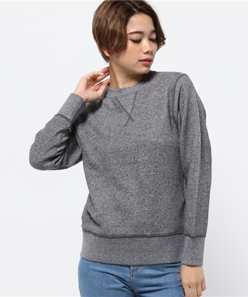 SEVENDAYS=SUNDAY（セブンデイズサンデイ）の「トンプキン裏毛　長袖ラグランプルオーバー（Tシャツ/カットソー・レディース・オフホワイト/杢グレー/チャコールグレー/ネイビー・LARGE/MEDIUM）」の3枚目の写真