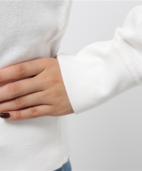 SEVENDAYS=SUNDAY（セブンデイズサンデイ）の「トンプキン裏毛　長袖ラグランプルオーバー（Tシャツ/カットソー・レディース・オフホワイト/杢グレー/チャコールグレー/ネイビー・LARGE/MEDIUM）」の9枚目の写真