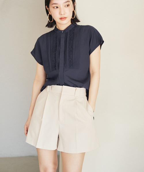 VIS（ビス）の「【新色追加】ワンタックショートパンツ【洗える】（その他パンツ・レディース・ベージュ/グレー/ブラック系その他/ライトグレー/ベージュ系その他・M/S）」の15枚目の写真