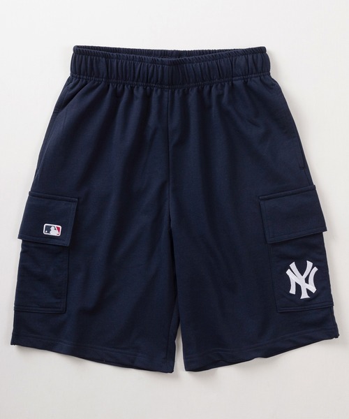 MLB（メジャーリーグベースボール）の「【MAJOR LEAGUE BASEBALL/メジャーリーグベースボール】MLB 3TEAM LOGO ミッドサイズ刺繍＆ワンポイントロゴデザイン スウェットカーゴショーツ/ショートパンツ（その他パンツ・メンズ・ブラック/ヘザーグレー/ネイビー・M/L/XL）」の4枚目の写真