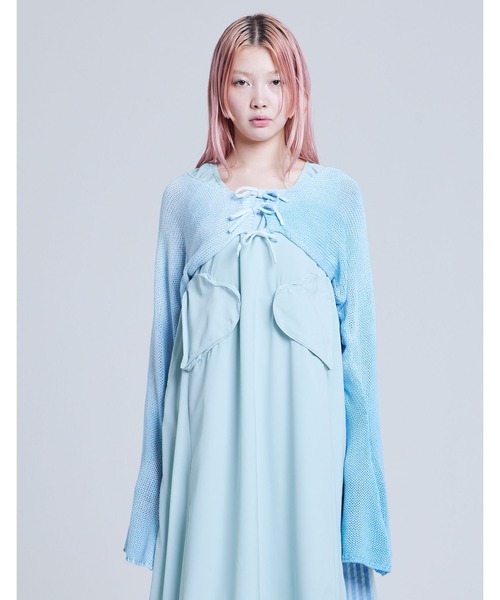Little sunny bite(リトルサニーバイト)の「gradation cardigan(カーディガン/ボレロ・レディース・ブルー/ピンク/グリーン・FREE)」の3枚目の写真