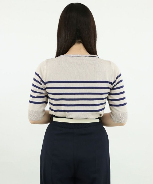 an another angelus(アンアナザーアンジェラス)の「ロゴ刺繍ボーダーニットプルオーバー/ananotherangelus(ニット/セーター・レディース・ブルー/ミント/ネイビー・FREE)」の14枚目の写真