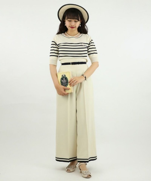 an another angelus(アンアナザーアンジェラス)の「ロゴ刺繍ボーダーニットプルオーバー/ananotherangelus(ニット/セーター・レディース・ブルー/ミント/ネイビー・FREE)」の17枚目の写真