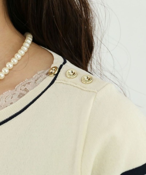 an another angelus(アンアナザーアンジェラス)の「ロゴ刺繍ボーダーニットプルオーバー/ananotherangelus(ニット/セーター・レディース・ブルー/ミント/ネイビー・FREE)」の20枚目の写真