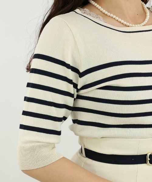 an another angelus(アンアナザーアンジェラス)の「ロゴ刺繍ボーダーニットプルオーバー/ananotherangelus(ニット/セーター・レディース・ブルー/ミント/ネイビー・FREE)」の21枚目の写真