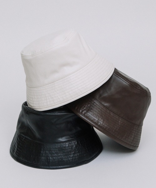 AULA AILA(アウラアイラ)の「リバーシブルバケットハット(ハット・レディース・ブラック/ブラウン/オフホワイト・0)」の5枚目の写真
