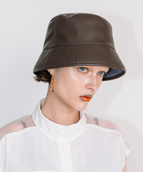 AULA AILA(アウラアイラ)の「リバーシブルバケットハット(ハット・レディース・ブラック/ブラウン/オフホワイト・0)」の12枚目の写真
