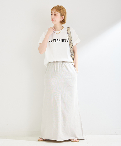 B.C STOCK(ベーセーストック)の「《追加》シンプルロゴTEE(Tシャツ/カットソー・レディース・ベージュ/チャコールグレー/ホワイト・FREE)」の11枚目の写真