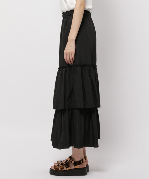 niko and...（ニコアンド）の「ナイロンティアードスカート（スカート・レディース・モカ/ブラック/アイボリー・FREE）」の11枚目の写真