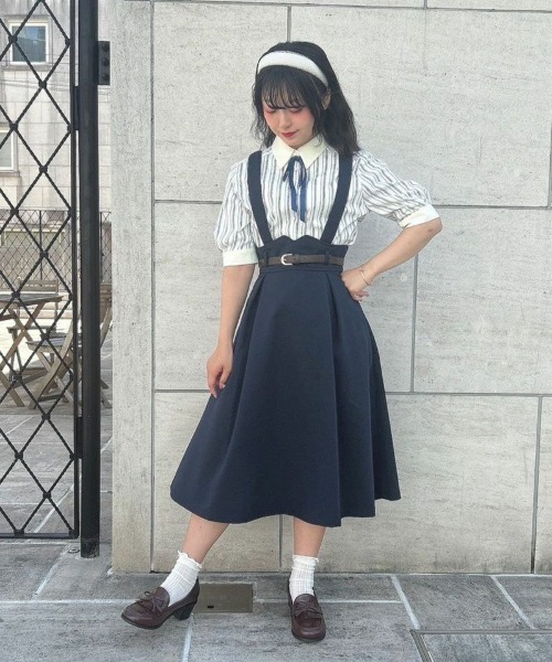 F i.n.t（フィント）の「ベルトセットサスペンダー付きハイウエスト