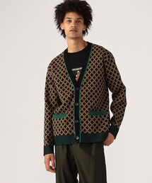 CABaN クロスタイルジャカード Vネックカーディガンを使ったショップ