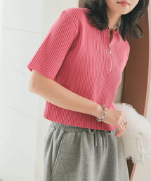 【90s】WTAPS 40%uparmored／ニット　ハーフジップ　無地　短丈 Chico（チコ）の「【SET UP対応】ハーフZIPワイドリブショート丈
