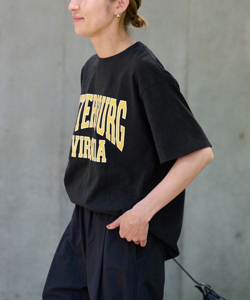 FRAMeWORK（フレームワーク）の「GULFCOAST SPORTSWEAR 別注CREW TEE（Tシャツ/カットソー・レディース・ホワイト/ブラウン/ネイビー/ブラック・FREE）」の6枚目の写真