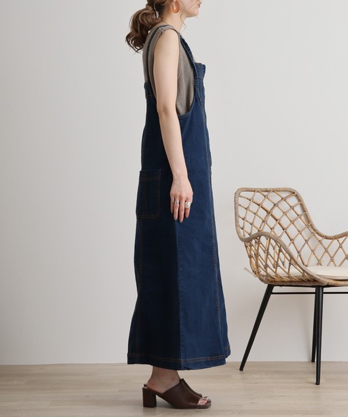 セール】atONE 前ジッパーデニムジャンスカ（ワンピース）｜atONE