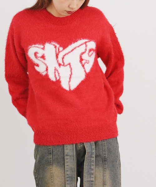 ROOPTOKYO(ループトウキョウ)の「▲FRONT DESIGN KNIT PULLOVER/フロントデザイン ニットプルオーバー(ニット/セーター・レディース・レッド/ホワイト/ブラック・M/L/S)」の19枚目の写真