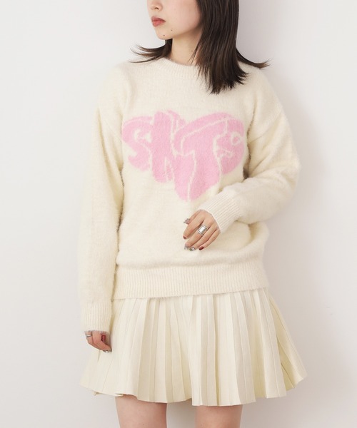 ROOPTOKYO(ループトウキョウ)の「▲FRONT DESIGN KNIT PULLOVER/フロントデザイン ニットプルオーバー(ニット/セーター・レディース・レッド/ホワイト/ブラック・M/L/S)」の11枚目の写真