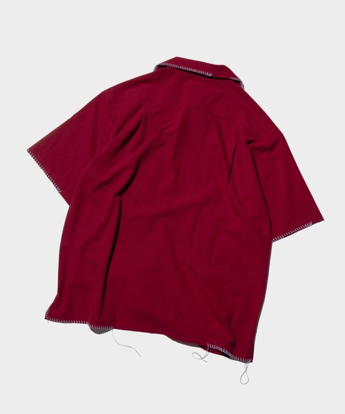 flower embroidery SAGARA h/s shirt / サガラ花刺繍開ガーゼ