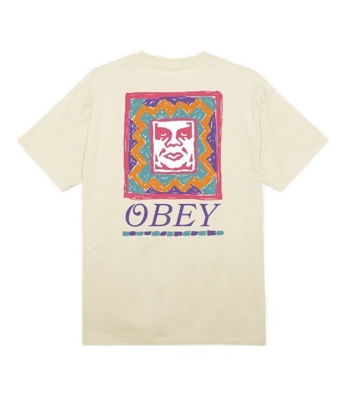 OBEY(オベイ)の「OBEY THROWBACK CLASSIC T-SHIRT(オベイ スローバック クラシック Tシャツ)(Tシャツ/カットソー・メンズ・ブラック/クリーム/ホワイト・MEDIUM/LARGE/X-LARGE)」の3枚目の写真