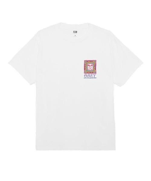 OBEY(オベイ)の「OBEY THROWBACK CLASSIC T-SHIRT(オベイ スローバック クラシック Tシャツ)(Tシャツ/カットソー・メンズ・ブラック/クリーム/ホワイト・MEDIUM/LARGE/X-LARGE)」の4枚目の写真