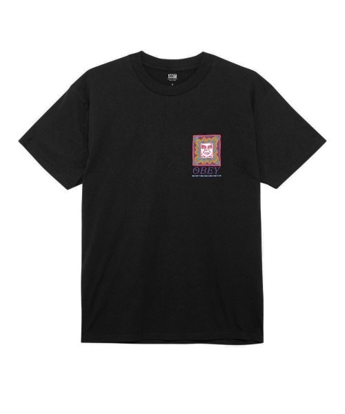 OBEY(オベイ)の「OBEY THROWBACK CLASSIC T-SHIRT(オベイ スローバック クラシック Tシャツ)(Tシャツ/カットソー・メンズ・ブラック/クリーム/ホワイト・MEDIUM/LARGE/X-LARGE)」の5枚目の写真