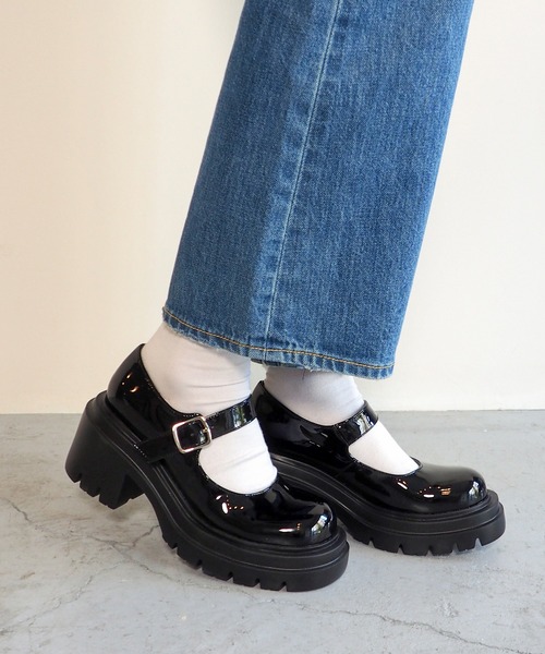 【セール】厚底ソールストラップパンプス 8490087（パンプス）｜byあしながおじさん（バイアシナガオジサン）