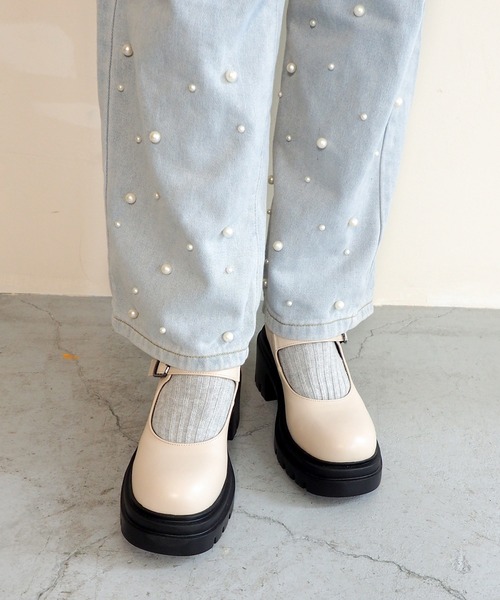 【セール】厚底ソールストラップパンプス 8490087（パンプス）｜byあしながおじさん（バイアシナガオジサン）