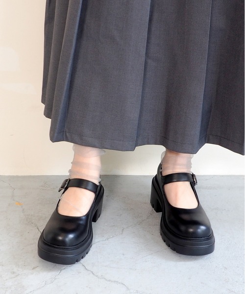 【セール】厚底ソールストラップパンプス 8490087（パンプス）｜byあしながおじさん（バイアシナガオジサン）