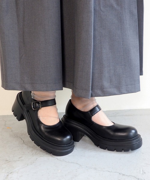 【セール】厚底ソールストラップパンプス 8490087（パンプス）｜byあしながおじさん（バイアシナガオジサン）