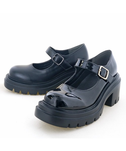 【セール】厚底ソールストラップパンプス 8490087（パンプス）｜byあしながおじさん（バイアシナガオジサン）