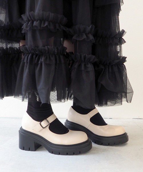 【セール】厚底ソールストラップパンプス 8490087（パンプス）｜byあしながおじさん（バイアシナガオジサン）