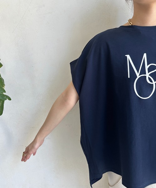 DouDou(ドゥドゥ)の「【WEB限定】ロゴミックスフロッキープリントTEE(Tシャツ/カットソー・レディース・ネイビー/オフホワイト/ブラック・FREE)」の17枚目の写真