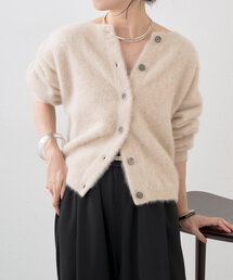 ファーカシミヤ2WAYカーディガン