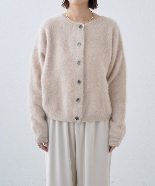 Omekashi(オメカシ)の「ファーカシミヤ2WAYカーディガン(カーディガン/ボレロ・レディース・ピンク/モカ/アイボリー/ブラック・FREE)」の15枚目の写真