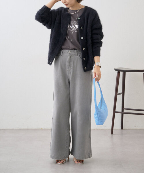 Omekashi(オメカシ)の「ファーカシミヤ2WAYカーディガン(カーディガン/ボレロ・レディース・ピンク/モカ/アイボリー/ブラック・FREE)」の12枚目の写真