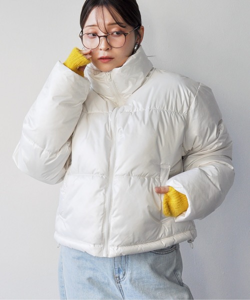 セール】メタリック中綿フェイクダウンジャケット（ダウンジャケット