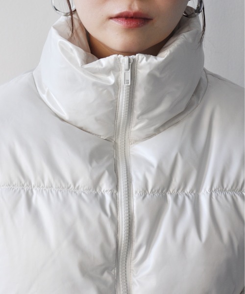 セール】メタリック中綿フェイクダウンジャケット（ダウンジャケット