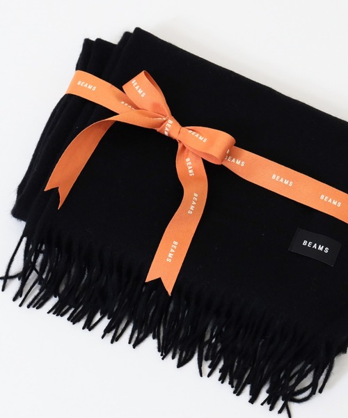 BEAMS（ビームス）の「ソリッド マフラー（マフラー・メンズ・ブラック/グレー/ベージュ・ONE SIZE）」の2枚目の写真